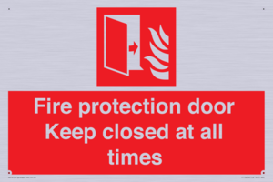 Fire protection door Keep closed at all times